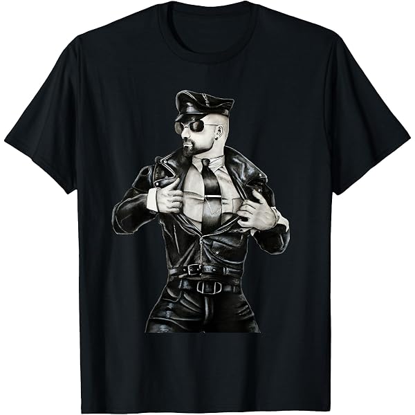 Tom of Finland Easy Rider T Shirt (Gay, Leather Pants, Motorcycle